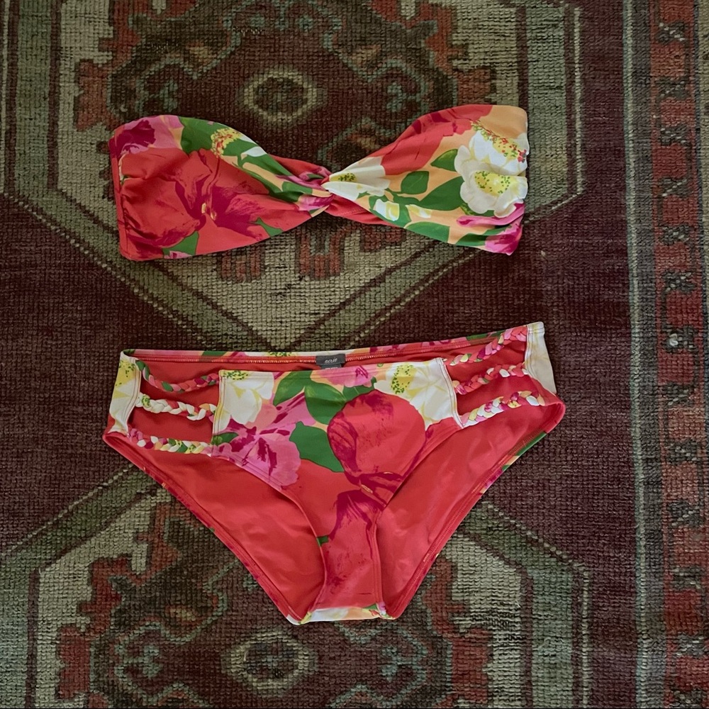 Aerie Floral Bandeau Bikini